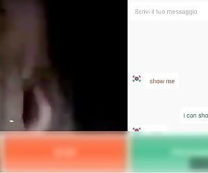 Omegle Asiático Chica grande Tetas masturbarse Mientras Reloj grande polla webcam